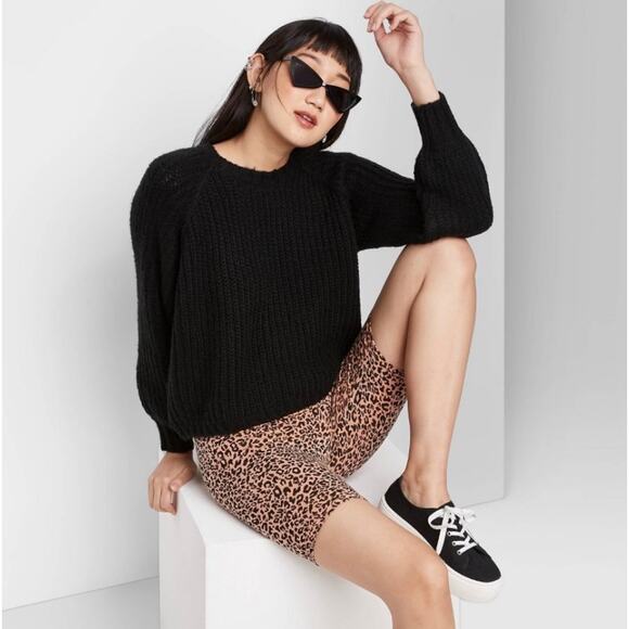 NEW Wild Fable Ebony Black Knit Pullover Sweater XS - Picture 2 of 10